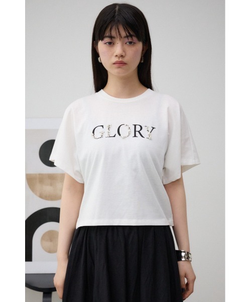 早割クーポン！ ビジュー付きロゴTシャツ（Tシャツ/カットソー）｜AZUL BY トップス