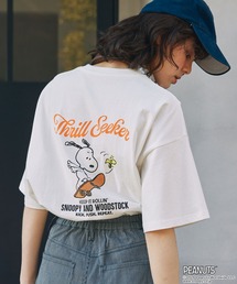 PEANUTS（ピーナッツ）の「【PEANUTS / SNOOPY】別注 ピーナッツ スヌーピー&フレンズ ヴィンテージプリント 半袖Tシャツ（Tシャツ/カットソー）」