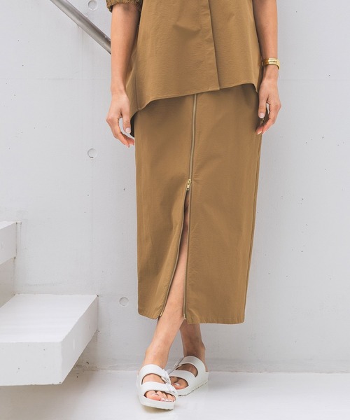 【セール】【HEREIAM】接触冷感／COOLマテリアルZIPスカート（スカート）｜HEREIAM（ヘレイアム）