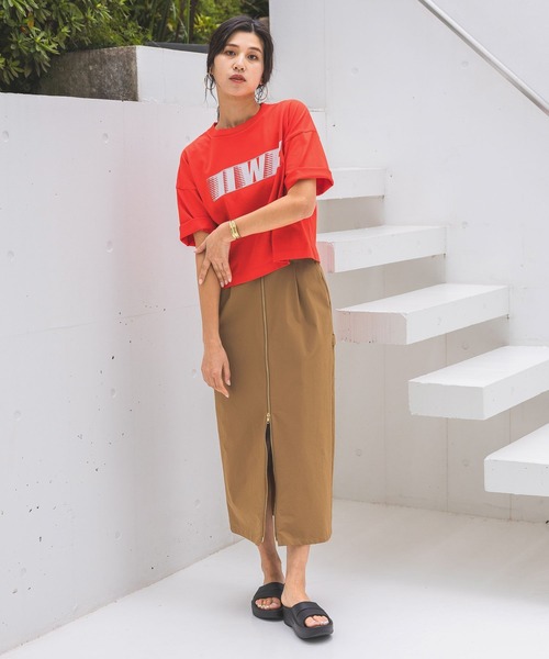 HEREIAM（ヘレイアム）の「【HEREIAM】接触冷感／COOLマテリアルZIPスカート（スカート・レディース・キャメル/ブラック・SMALL/MEDIUM）」の18枚目の写真