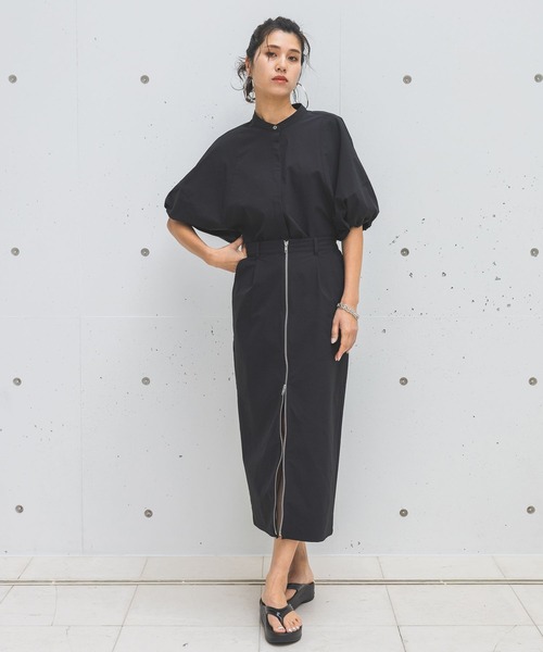 HEREIAM（ヘレイアム）の「【HEREIAM】接触冷感／COOLマテリアルZIPスカート（スカート・レディース・キャメル/ブラック・SMALL/MEDIUM）」の22枚目の写真