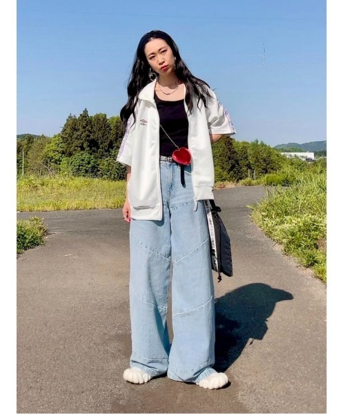 UMBRO（アンブロ）の「【umbro】別注半袖トラックジャージ（ジャージ・メンズ・ブラック/ホワイト・M/L/XL）」の18枚目の写真