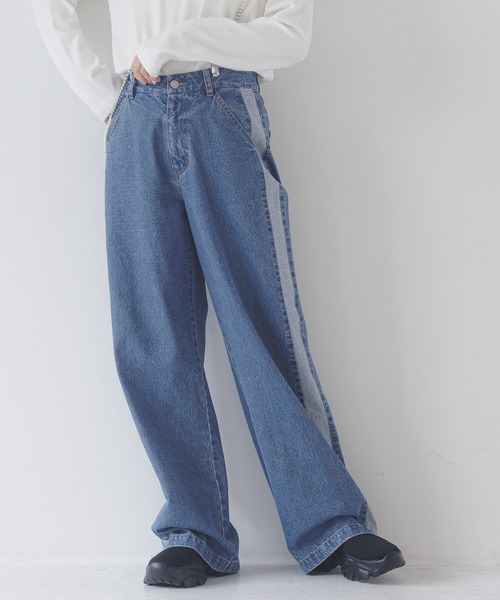 LAKOLE（ラコレ）の「サイドラインデニムパンツ / 124570（デニムパンツ・レディース・ブルー/ライトブルー/ブラック・SMALL/MEDIUM/LARGE）」の18枚目の写真
