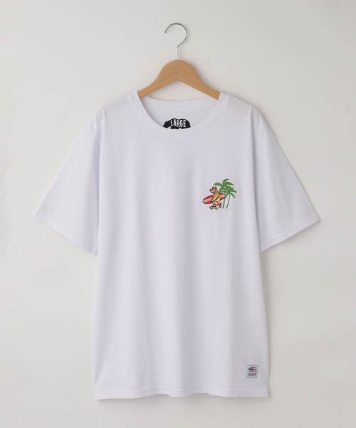 &Bridge(アンドブリッジ)の「SALTS(ソルツ) メガネベアー刺しゅうTシャツ(Tシャツ/カットソー・メンズ・ホワイト/ライトベージュ・02/03)」の2枚目の写真