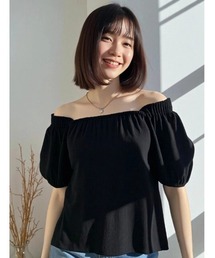 Edit Sheen | リブシャーリングオフショルブラウス(シャツ/ブラウス)