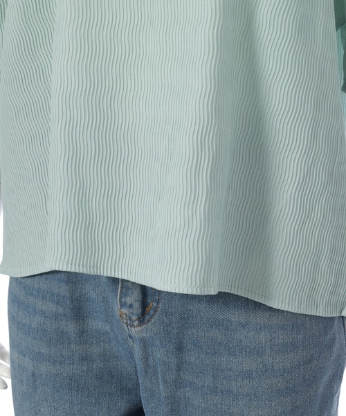 Edit Sheen（エディットシーン）の「リブシャーリングオフショルブラウス（シャツ/ブラウス・レディース・ミント/ブラック・M）」の21枚目の写真