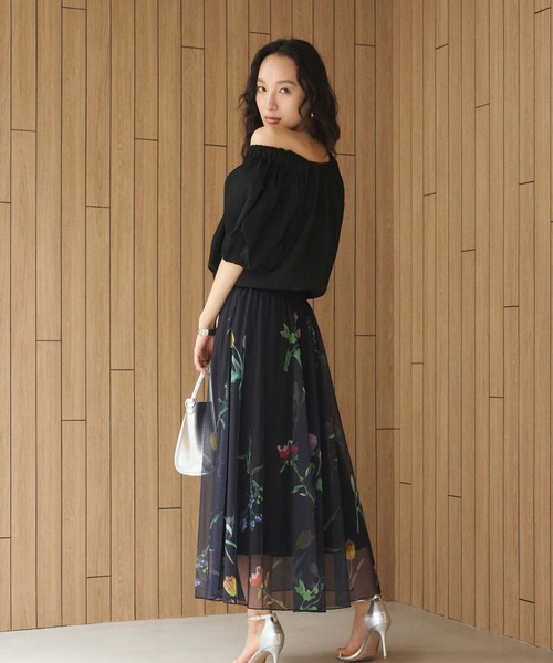 Edit Sheen（エディットシーン）の「リブシャーリングオフショルブラウス（シャツ/ブラウス・レディース・ミント/ブラック・M）」の7枚目の写真