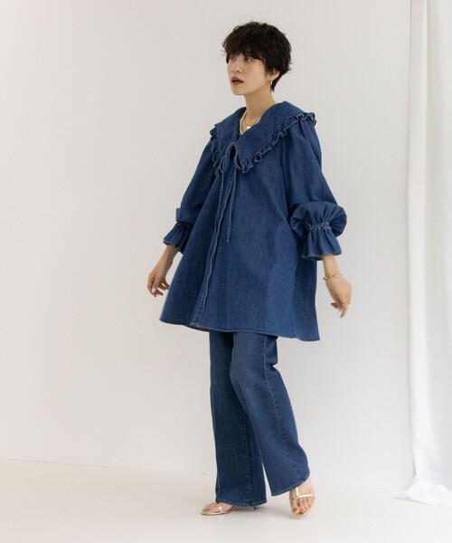 Rie Miller（リエミラー）の「【RM denim】ビッグカラー2WAY