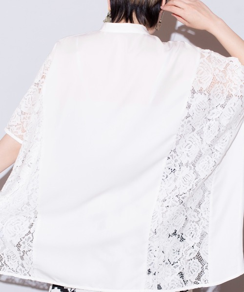 OSMOSIS（オズモーシス）の「切替ワイドブラウス（シャツ/ブラウス・レディース・ホワイト/ネイビー/ブラック・ONE SIZE）」の19枚目の写真