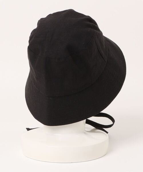 ORIENT MILLINERY（オリエント ミリナリー）の「LILA【ﾘﾗ】リネン100% UVプロテクト サンシェードバケットハット UPF50+（ハット・レディース・ブラック/キナリ・FREE）」の12枚目の写真