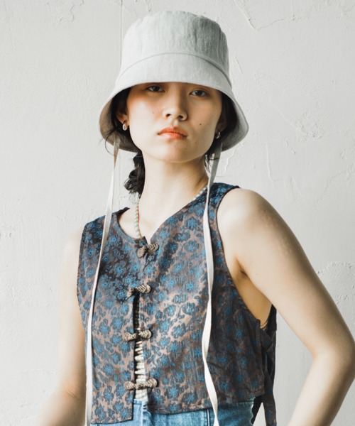 LILA【ﾘﾗ】100% LINEN BUCKET HAT（ハット）｜ORIENT MILLINERY