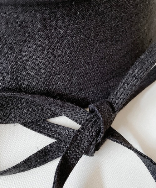 ORIENT MILLINERY（オリエント ミリナリー）の「LILA【ﾘﾗ】リネン100% UVプロテクト サンシェードバケットハット UPF50+（ハット・レディース・ブラック/キナリ・FREE）」の9枚目の写真