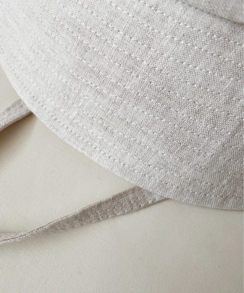 ORIENT MILLINERY（オリエント ミリナリー）の「LILA【ﾘﾗ】リネン100% UVプロテクト サンシェードバケットハット UPF50+（ハット・レディース・ブラック/キナリ・FREE）」の5枚目の写真