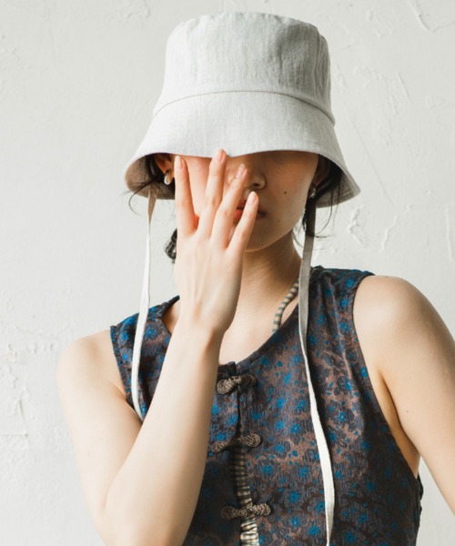 LILA【ﾘﾗ】100% LINEN BUCKET HAT（ハット）｜ORIENT MILLINERY