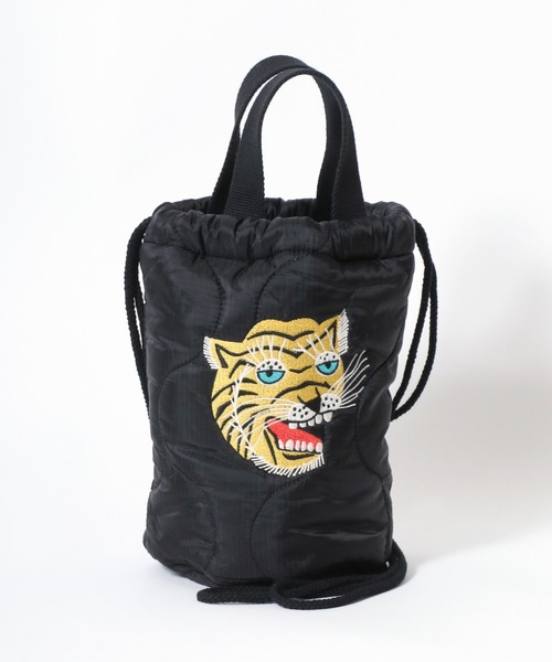HOUSTON(ヒューストン)の「HOUSTON(ヒューストン)キルティング巾着ミニショルダーバッグ/EMB QUILTING EFFECT ALASKA・JAPAN・TIGER/白熊・日本・虎(ショルダーバッグ・レディース・ブラック/オリーブ/オリーブ系2/ブラック系2/オリーブ系3/ブラック系3/グリーン系その他3/グリーン系その他2/グリーン系その他・FREE)」の17枚目の写真