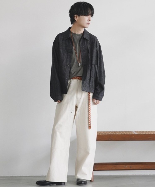 【LIDNM】DOUBLE KNEE NEP TROUSERS Sサイズ DOUBLE KNEE NEP TROUSERS（スラックス）｜LIDNM（リドム）の