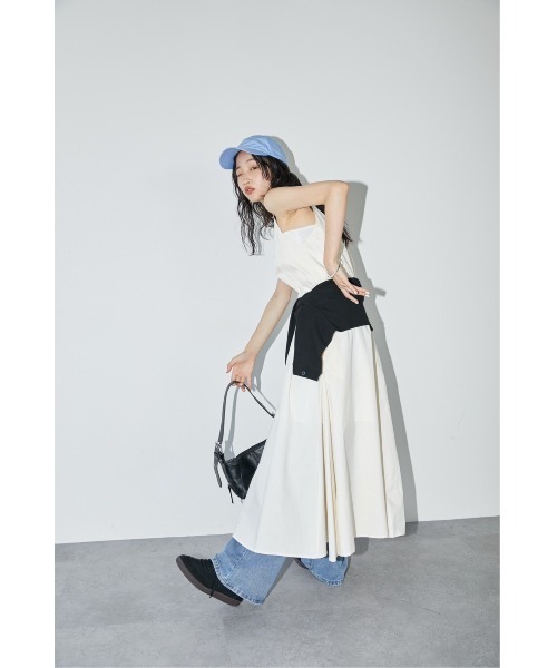 DRWCYS（ドロシーズ）の「フレアキャミワンピース（ワンピース・レディース・ホワイト/ブラック・FREE）」の9枚目の写真