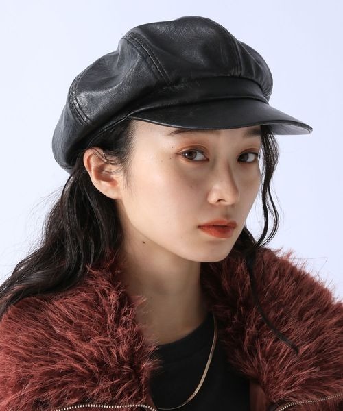 JEANASIS（ジーナシス）の「ヴィンテージフェイクレザ－キャスケット/135288（キャスケット・レディース・ブラック系その他・FREE）」の10枚目の写真