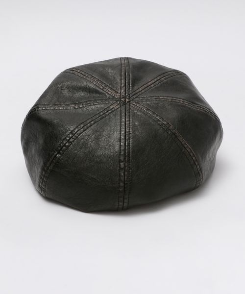 JEANASIS（ジーナシス）の「ヴィンテージフェイクレザ－キャスケット/135288（キャスケット・レディース・ブラック系その他・FREE）」の3枚目の写真