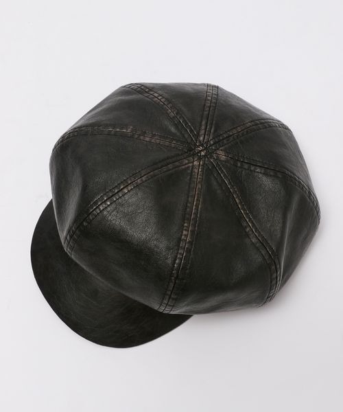 JEANASIS（ジーナシス）の「ヴィンテージフェイクレザ－キャスケット/135288（キャスケット・レディース・ブラック系その他・FREE）」の4枚目の写真