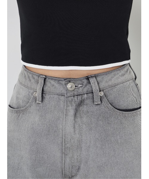 Darich（ダーリッチ）の「カメリアモチーフTシャツ（Tシャツ/カットソー・レディース・サックスブルー/ブラック/ホワイト・FREE）」の10枚目の写真