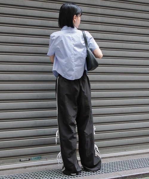 3.3 Field Trip （3.3フィールドトリップ）の「3.3 Field Trip／サイドリボンラインパンツ（その他パンツ・レディース・ブラック/グレー・FREE）」の5枚目の写真