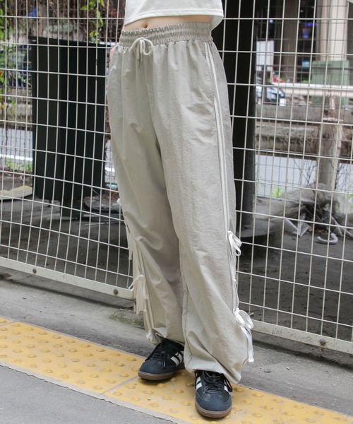 3.3 Field Trip （3.3フィールドトリップ）の「3.3 Field Trip／サイドリボンラインパンツ（その他パンツ・レディース・ブラック/グレー・FREE）」の14枚目の写真