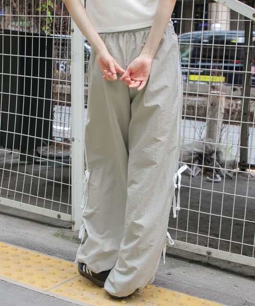 3.3 Field Trip （3.3フィールドトリップ）の「3.3 Field Trip／サイドリボンラインパンツ（その他パンツ・レディース・ブラック/グレー・FREE）」の15枚目の写真