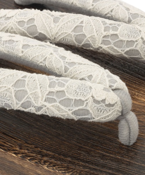 SOUBIEN（ソウビエン）の「下駄 レディース レース 浴衣向け 夏 桐下駄 右近型 和装小物（和装小物・レディース・グリーン系その他/ベージュ系その他/ホワイト系その他/グレー系その他/クリーム・FREE）」の11枚目の写真