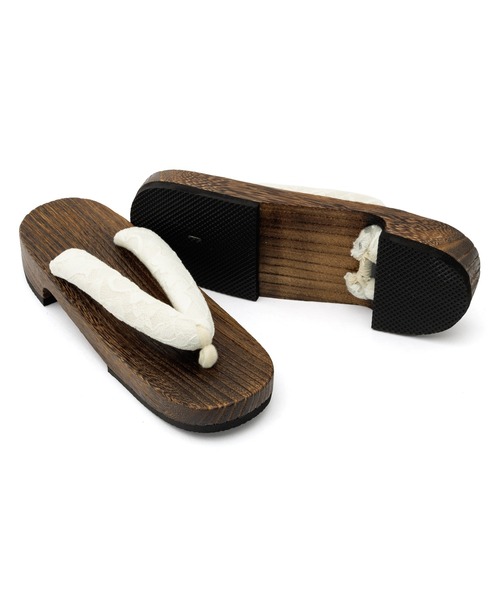 SOUBIEN（ソウビエン）の「下駄 レディース レース 浴衣向け 夏 桐下駄 右近型 和装小物（和装小物・レディース・グリーン系その他/ベージュ系その他/ホワイト系その他/グレー系その他/クリーム・FREE）」の8枚目の写真