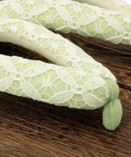 SOUBIEN（ソウビエン）の「下駄 レディース レース 浴衣向け 夏 桐下駄 右近型 和装小物（和装小物・レディース・グリーン系その他/ベージュ系その他/ホワイト系その他/グレー系その他/クリーム・FREE）」の17枚目の写真