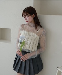 shirt tulle bustier / シャツチュールビスチェ