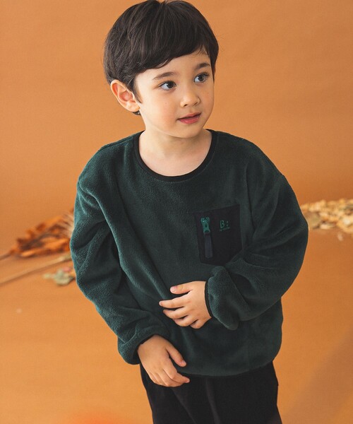 B:MING by BEAMS(ビーミングバイビームス)の「ボア フリース プルオーバー(90~140cm)(スウェット・キッズ・レッド系その他2/グリーン/ベージュ・100/90/140/130/120/110)」の6枚目の写真