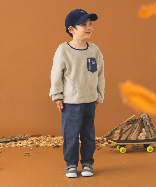 B:MING by BEAMS(ビーミングバイビームス)の「ボア フリース プルオーバー(90~140cm)(スウェット・キッズ・レッド系その他2/グリーン/ベージュ・100/90/140/130/120/110)」の8枚目の写真