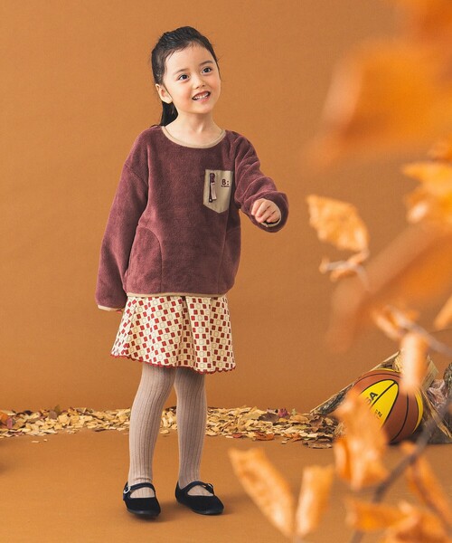 B:MING by BEAMS(ビーミングバイビームス)の「ボア フリース プルオーバー(90~140cm)(スウェット・キッズ・レッド系その他2/グリーン/ベージュ・100/90/140/130/120/110)」の11枚目の写真