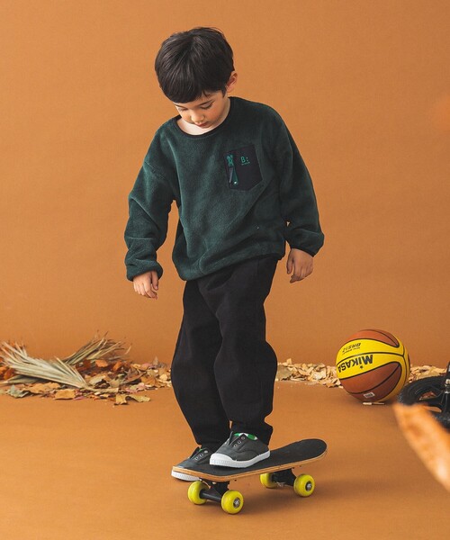 B:MING by BEAMS(ビーミングバイビームス)の「ボア フリース プルオーバー(90~140cm)(スウェット・キッズ・レッド系その他2/グリーン/ベージュ・100/90/140/130/120/110)」の12枚目の写真