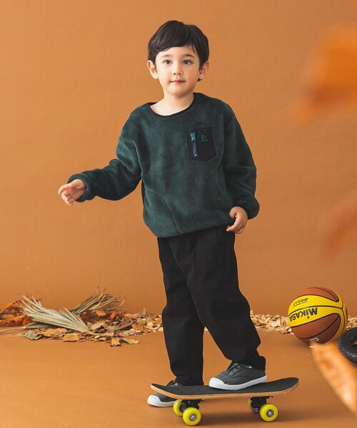 B:MING by BEAMS(ビーミングバイビームス)の「ボア フリース プルオーバー(90~140cm)(スウェット・キッズ・レッド系その他2/グリーン/ベージュ・100/90/140/130/120/110)」の13枚目の写真