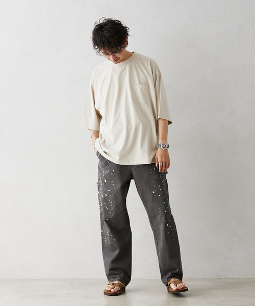 SMITH'S AMERICAN（スミスアメリカン）の「SMITH'S AMERICAN／スミスアメリカン 別注 スプラッシュペインターパンツ（チノパンツ・メンズ・ホワイト/ブラック/ブルー・MEDIUM/LARGE/X-LARGE）」の6枚目の写真