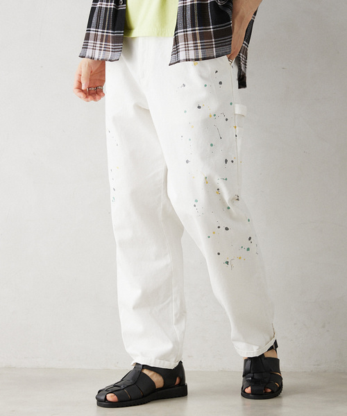 SMITH'S AMERICAN（スミスアメリカン）の「SMITH'S AMERICAN／スミスアメリカン 別注 スプラッシュペインターパンツ（チノパンツ・メンズ・ホワイト/ブラック/ブルー・MEDIUM/LARGE/X-LARGE）」の8枚目の写真