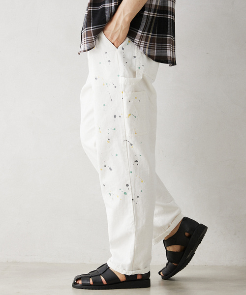 SMITH'S AMERICAN（スミスアメリカン）の「SMITH'S AMERICAN／スミスアメリカン 別注 スプラッシュペインターパンツ（チノパンツ・メンズ・ホワイト/ブラック/ブルー・MEDIUM/LARGE/X-LARGE）」の7枚目の写真