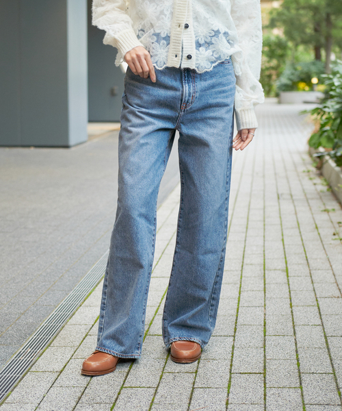 極美品 26 LUNA ニードバイヘリテージ IENA 別注 デニム パンツ NEEDBY heritage(ニードバイヘリテージ)｜LUNA ワイドストレート