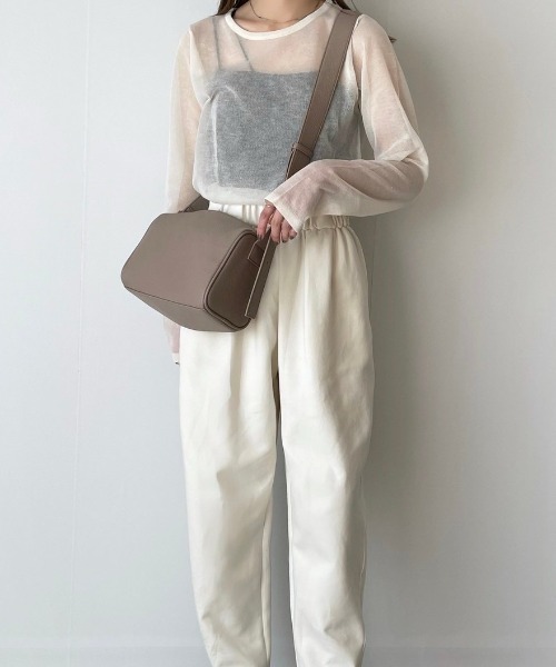 Rename(リネーム)の「Rename フェイクレザー ベルト ボックス トート ショルダーバッグ(ショルダーバッグ・レディース・ダークグレー/ブラック/グレイッシュベージュ・FREE)」の13枚目の写真