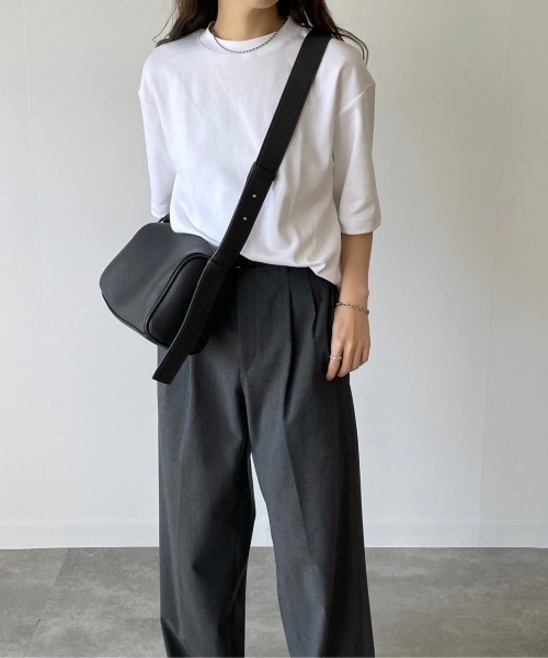 Rename(リネーム)の「Rename フェイクレザー ベルト ボックス トート ショルダーバッグ(ショルダーバッグ・レディース・ダークグレー/ブラック/グレイッシュベージュ・FREE)」の7枚目の写真