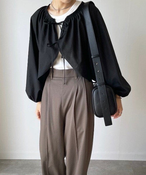 Rename(リネーム)の「Rename フェイクレザー ベルト ボックス トート ショルダーバッグ(ショルダーバッグ・レディース・ダークグレー/ブラック/グレイッシュベージュ・FREE)」の5枚目の写真