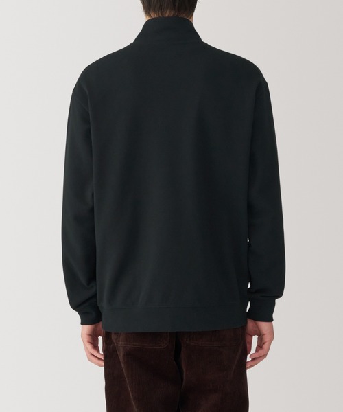 無印良品（ムジルシリョウヒン）の「紳士　二重編みミラノリブハーフジッププルオーバー（スウェット・メンズ・ブラック/ダークパープル/ダークグリーン/グレー・L/M/S/XL）」の7枚目の写真