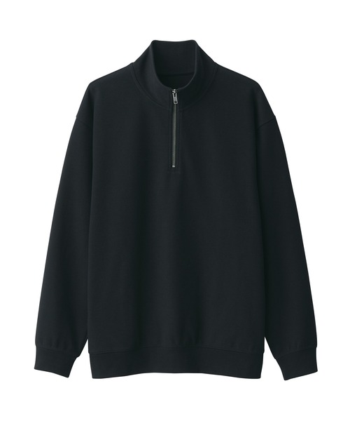 セール】紳士 二重編みミラノリブハーフジッププルオーバー