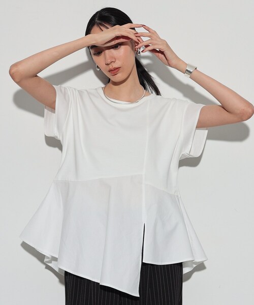 アシメヘムドロストロゴTシャツ 新品☆今期RADIATEアシメヘムドロストロゴTシャツ☆トップス