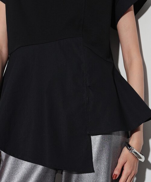 GALLEST（ギャレスト）の「◆アシンメトリーペプラムトップス（Tシャツ/カットソー・レディース・ホワイト/ダークグレー/ブラック・38）」の17枚目の写真