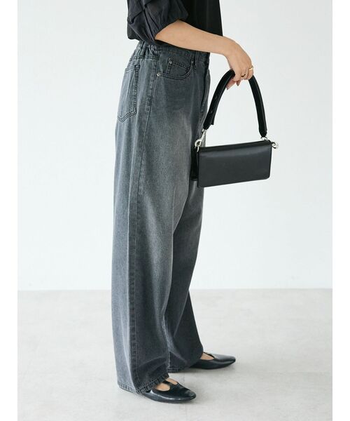 CRAFT STANDARD BOUTIQUE(クラフトスタンダードブティック)の「デニムカーブパンツ(デニムパンツ・レディース・ナチュラル/ブラック/インディゴブルー・M/L)」の6枚目の写真