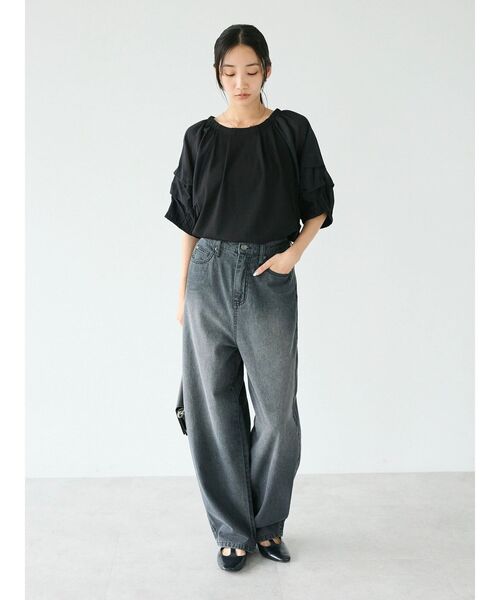 CRAFT STANDARD BOUTIQUE(クラフトスタンダードブティック)の「デニムカーブパンツ(デニムパンツ・レディース・ナチュラル/ブラック/インディゴブルー・M/L)」の11枚目の写真